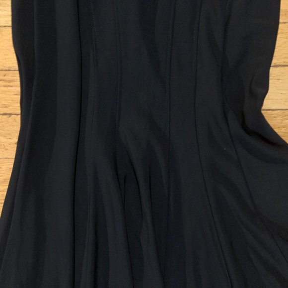 Brand New Women's Betsey & Adam Full-Length Mermaid-Cut Black Gown - Picture 12 of 16